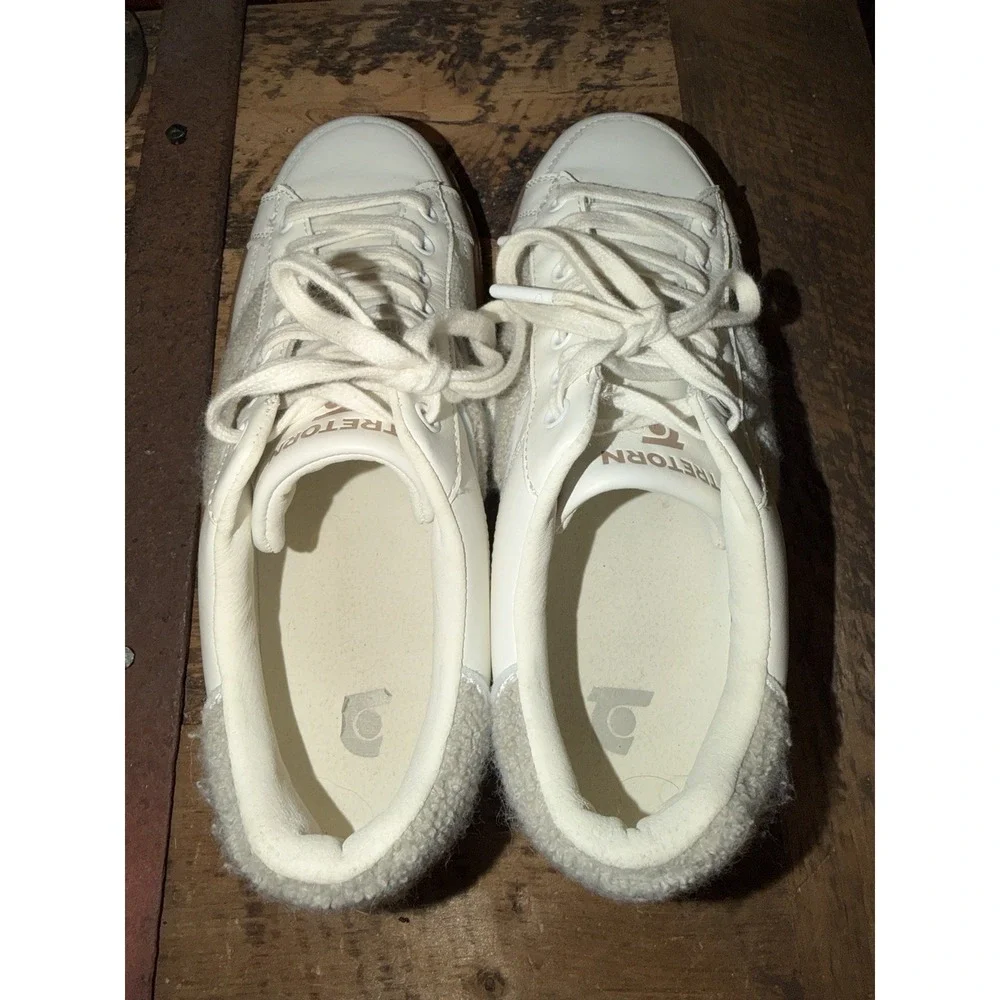 Tretorn Mixed Doubles Women Sneakers White Gum Sole Casual Tennis Shoes Size 7.5